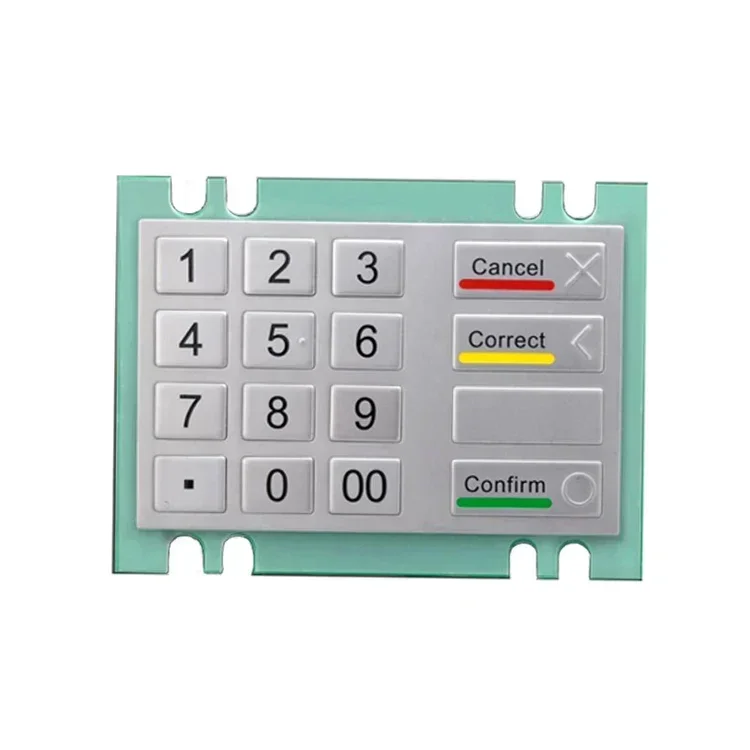 4x4 matrix metal pinpad PCI 4.0 EPP RS232 USB stainless steel ATM metal keypad