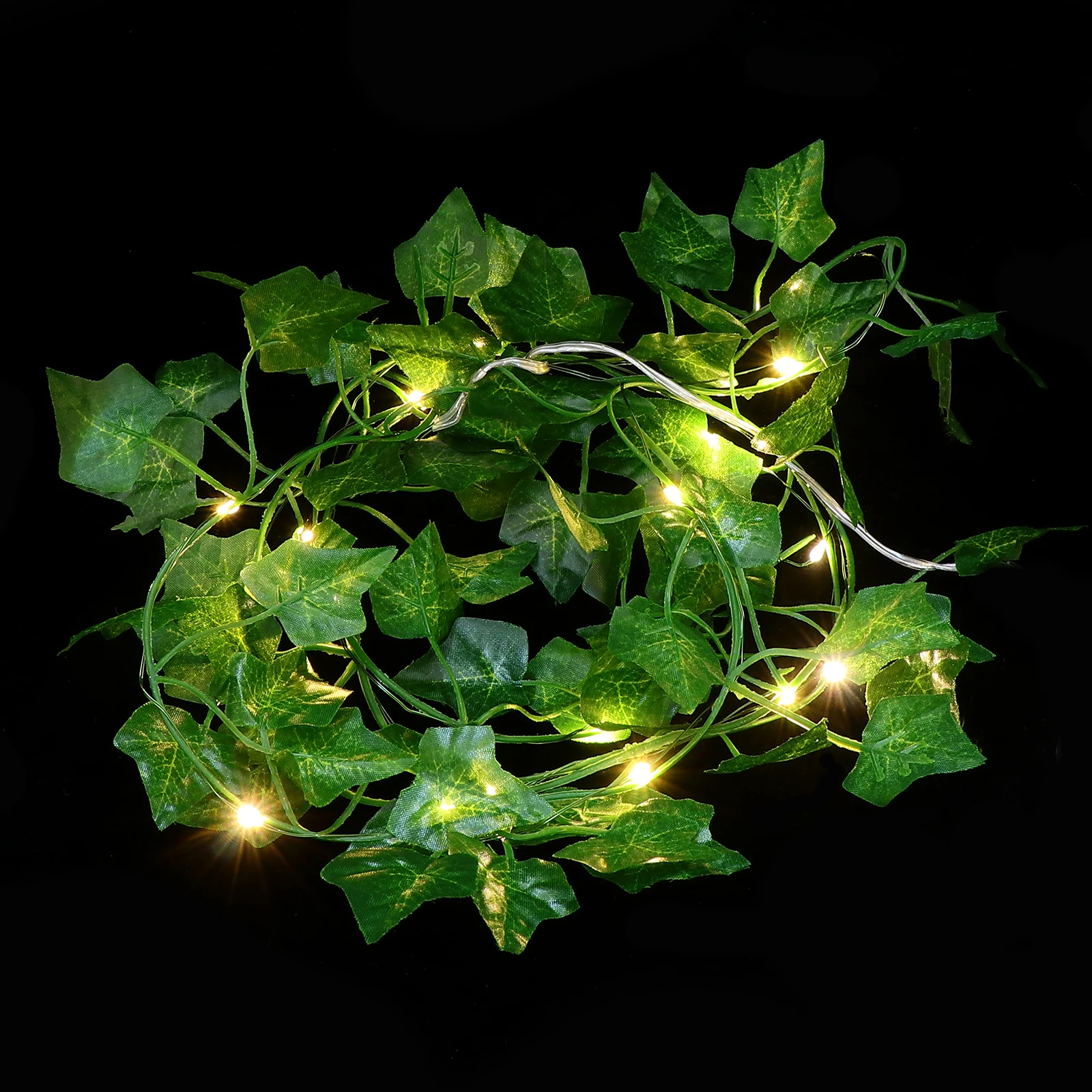 

Fake Garland Green Leaves Lamp String Garden Decorative Rattan String Lights Home Yard Hanging Light Decor Plastic