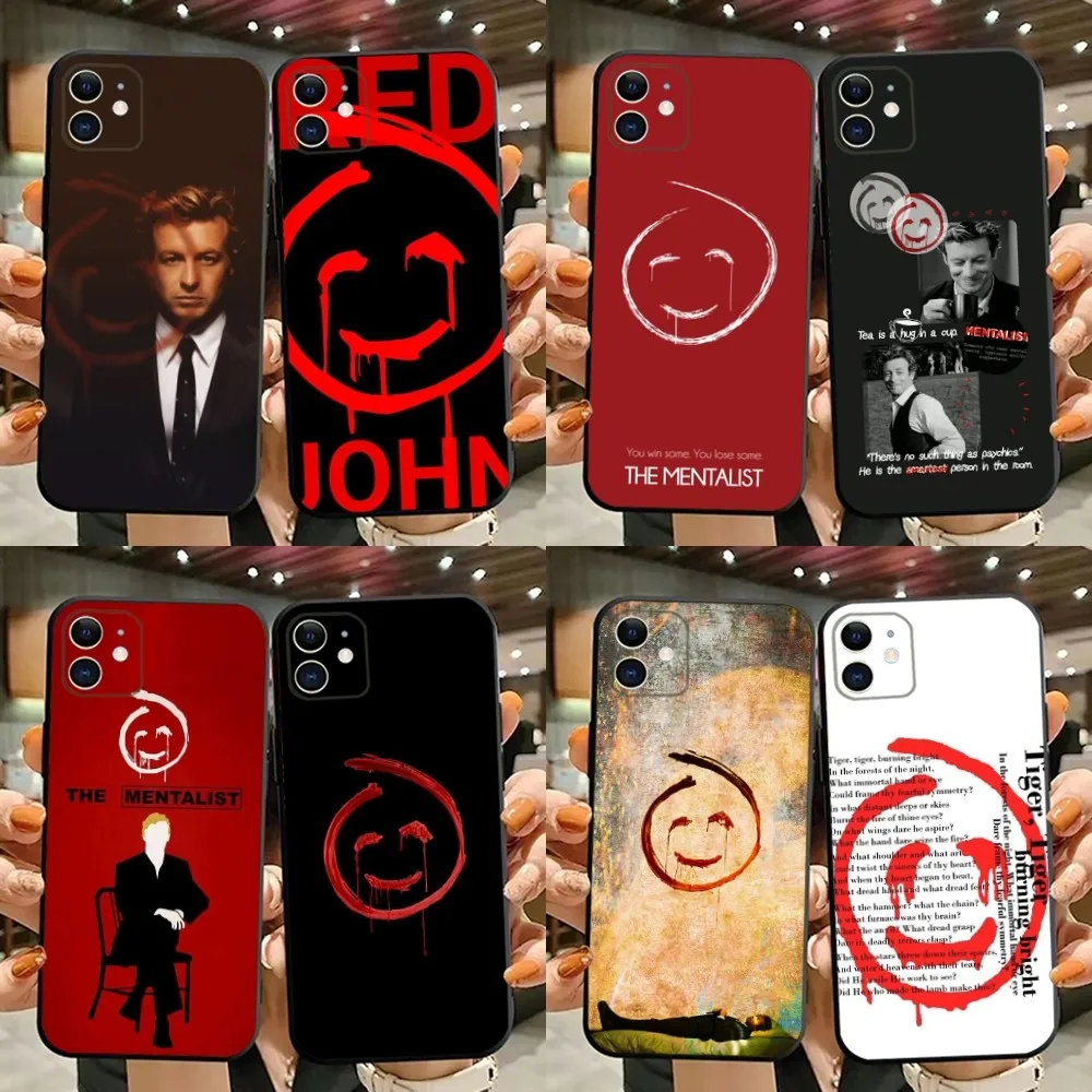 Red John The Mentalist Phone Case For iPhone 15,14,13,12,11,Plus,Pro Max,XS,X,XR,SE,Mini,8,7 Soft Silicone Black Cover