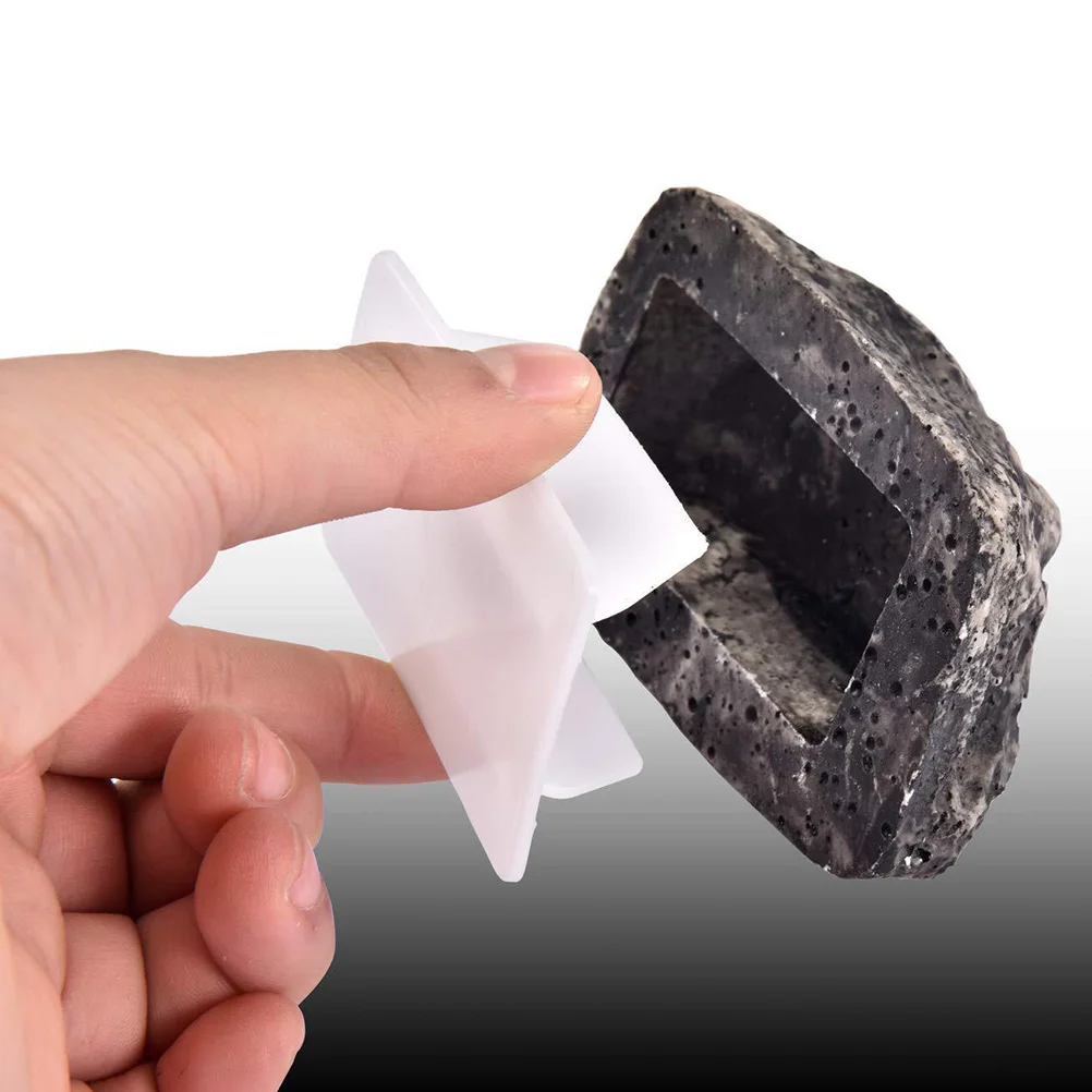 Stone-type Resin Key Box Hidden Storage Case Artificial Stone Key Hider Key Holder (Stone Cover + Stopper)