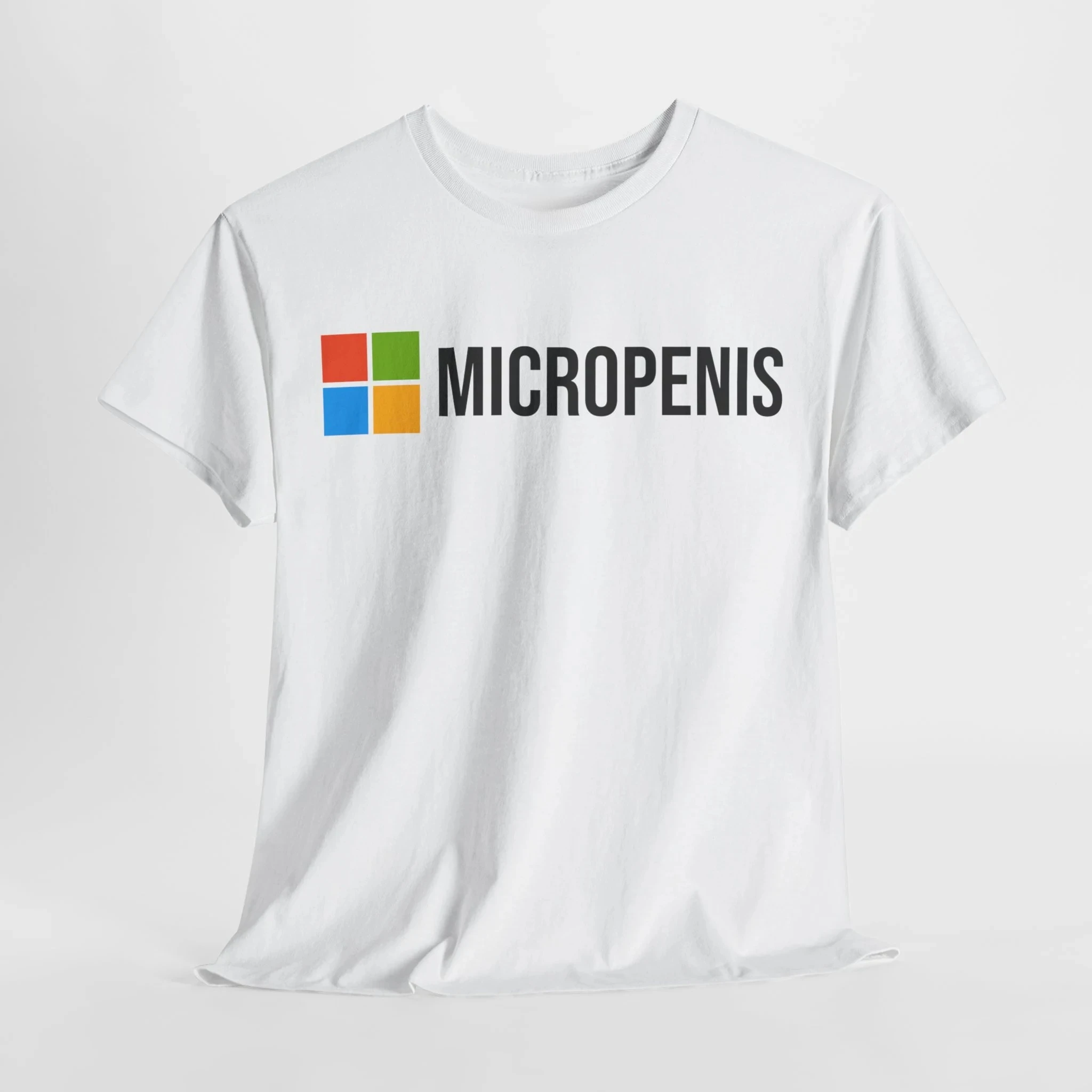 Funny Meme T-Shirt "Micropenis" - Microsoft Parody, Humorous Geek Tee Summer Men's and Women's Loose and Breathable T-shirt Top image 2