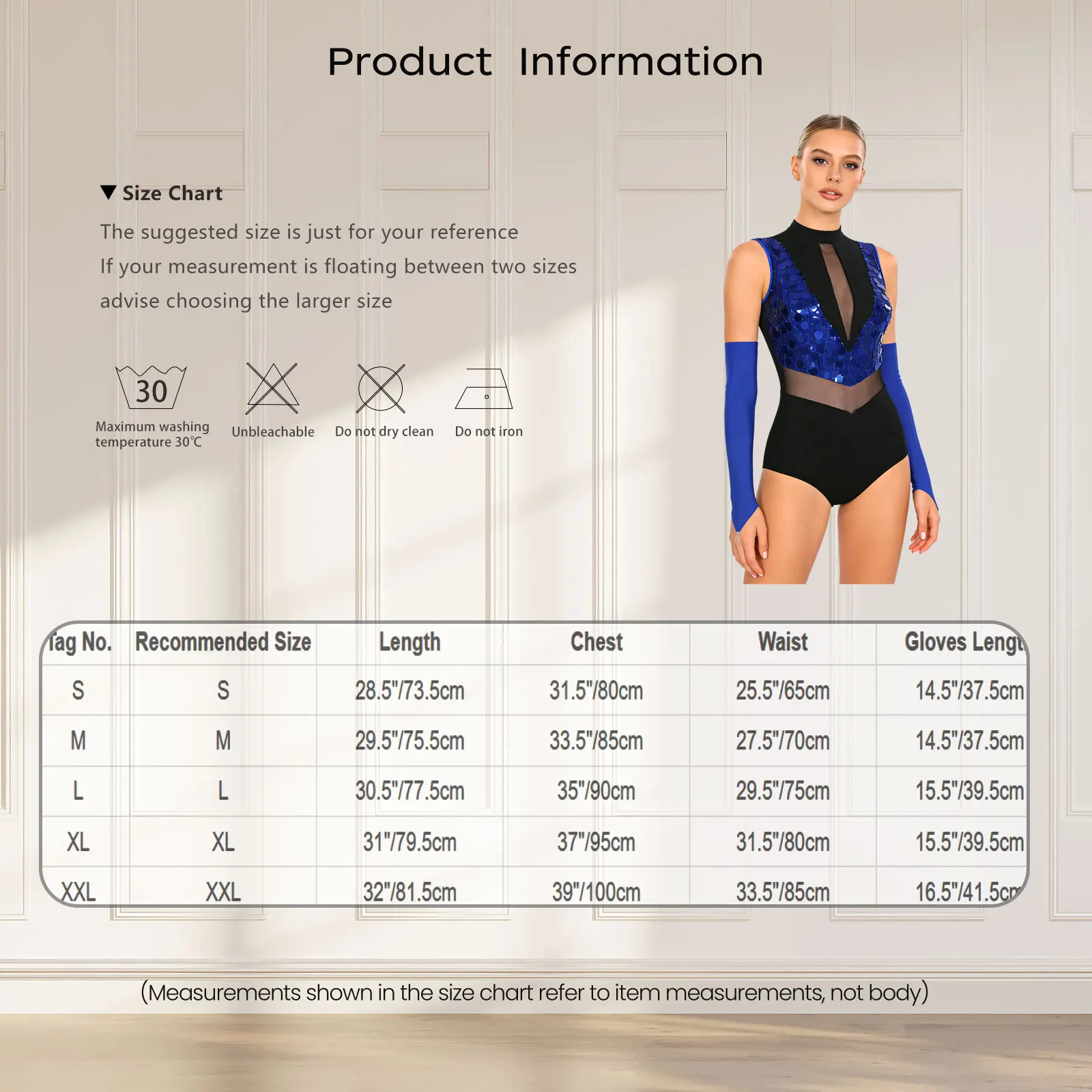 女性ジャズダンスパフォーマンスコスチューム体操フィギュアスケート衣装ノースリーブキラキラスパンコールシアーメッシュレオタード手袋付き