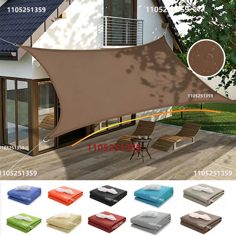 Toldo impermeable, vela de sombra para exteriores, terraza, césped, playa, jardín, cochera, patio trasero, terraza, pabellón.