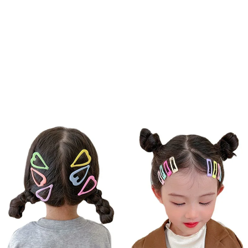 Horquilla de Color caramelo para niña, pinzas para el pelo con forma de gota de agua, accesorios para el cabello para niña, 4 Uds./Set