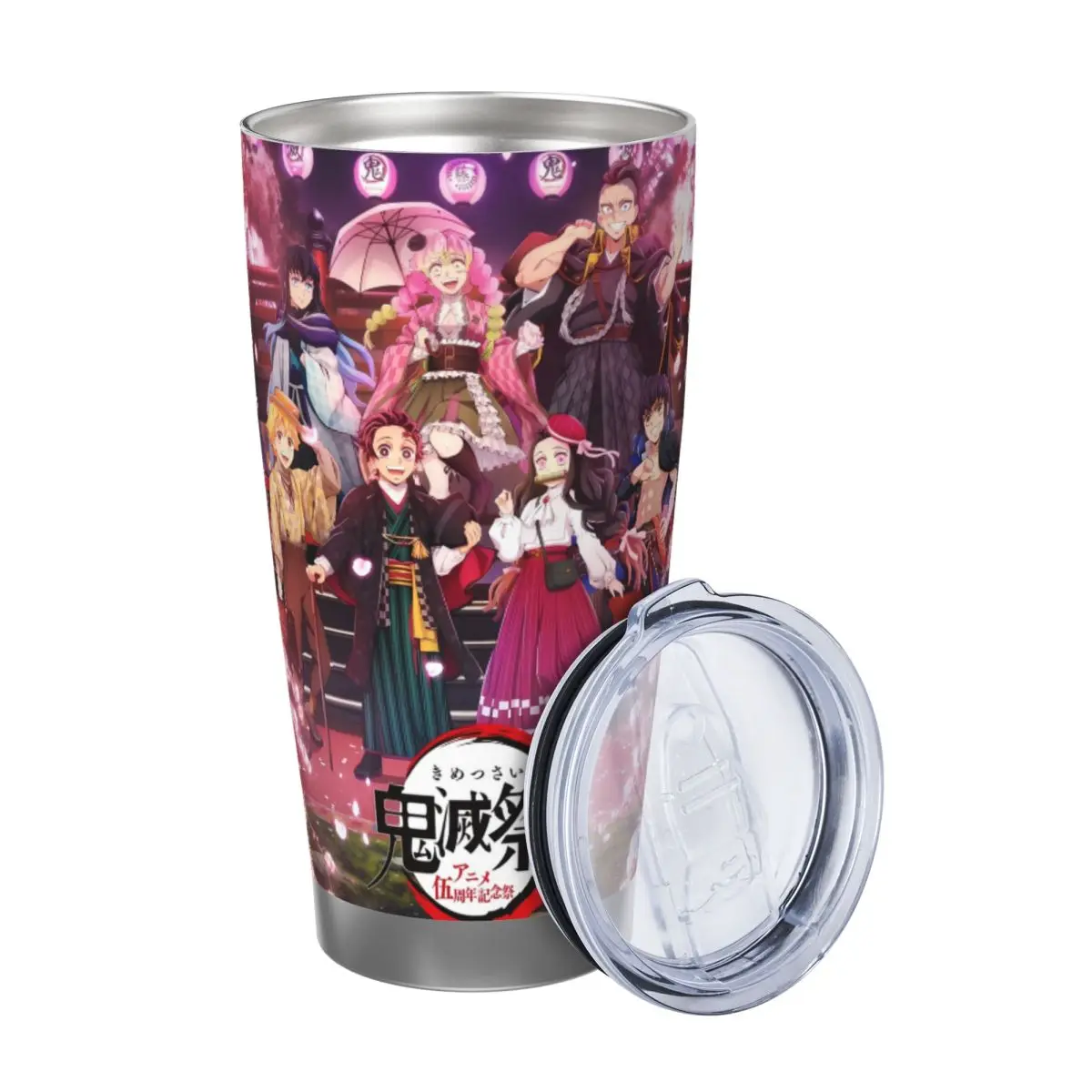 Demon Slayer Graphic Anime 20oz Cup Large Capacity Car Mug Leak-proof Juice Coffee Cup Food Grade