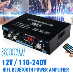 1pc AK35 Bluetooth Amplifiers HiFi Digital MP3 Channel 2.0 Sound AMP Support 110V-240V Stereo Sound FM Radio AMP for Home Car