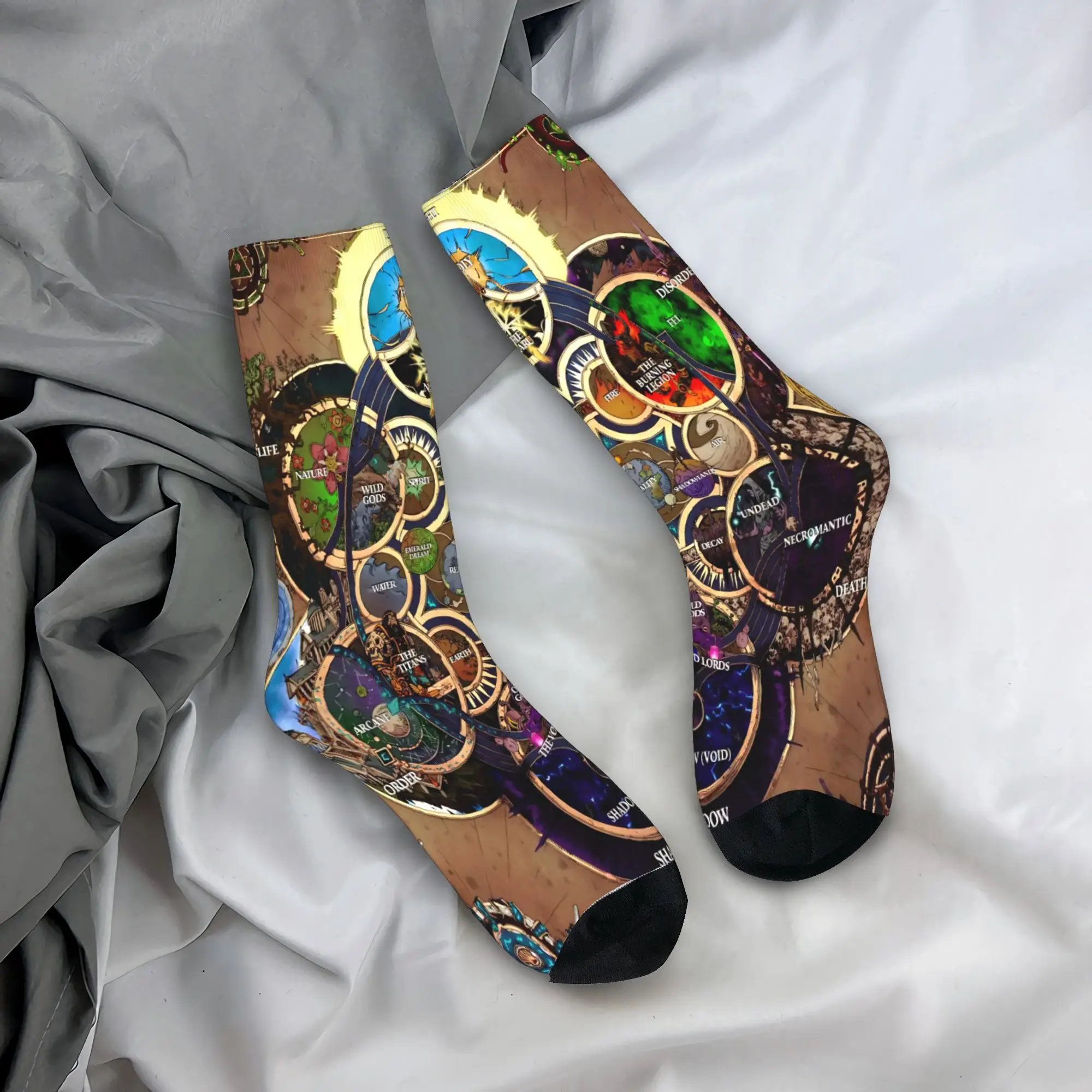 World of Warcraft Game  Socks  Printed Stockings Anti-Slip Men Socks Soft Breathable Autumn Funny Cycling Socks