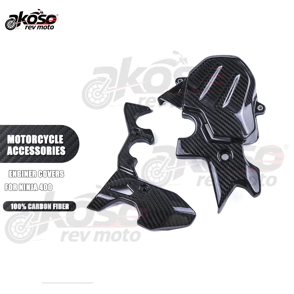 

Защитная крышка двигателя из углеродного волокна для мотоциклов Kawasaki Ninja Z400 EX400 2019 2020 2021, аксессуары для мотоциклов