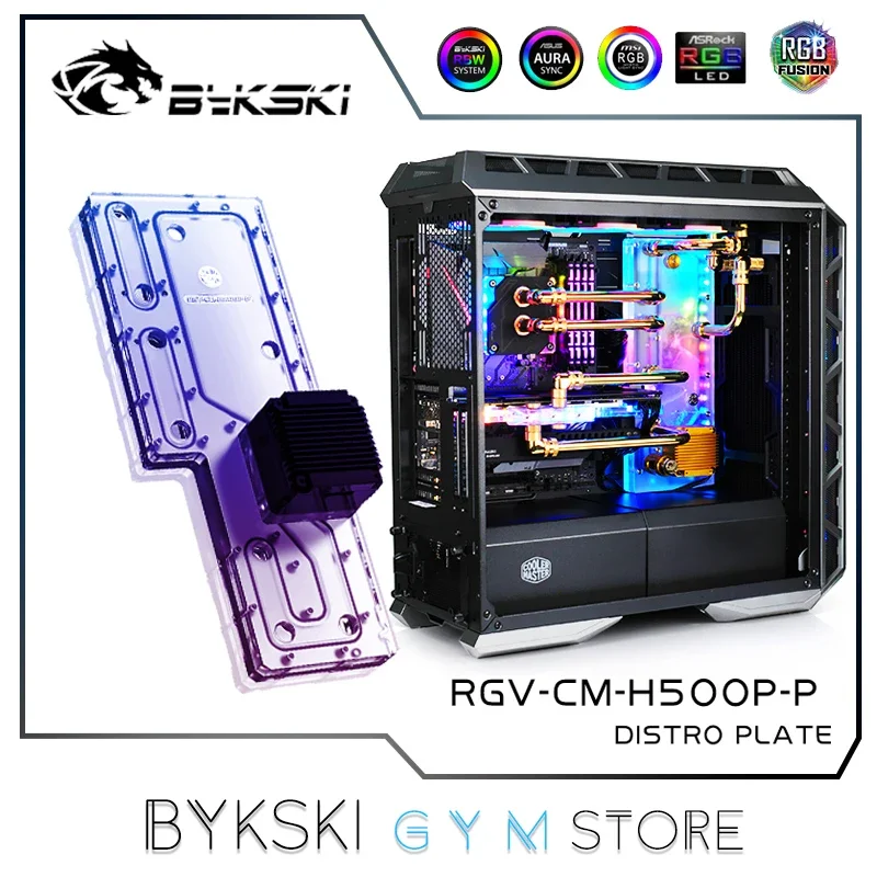 

Bykski Distro Plate For Cooler Master H500P Case,Waterway Board Kit For GPU Water Cooling Loop Solution 12V/5V RGV-CM-H500P-P