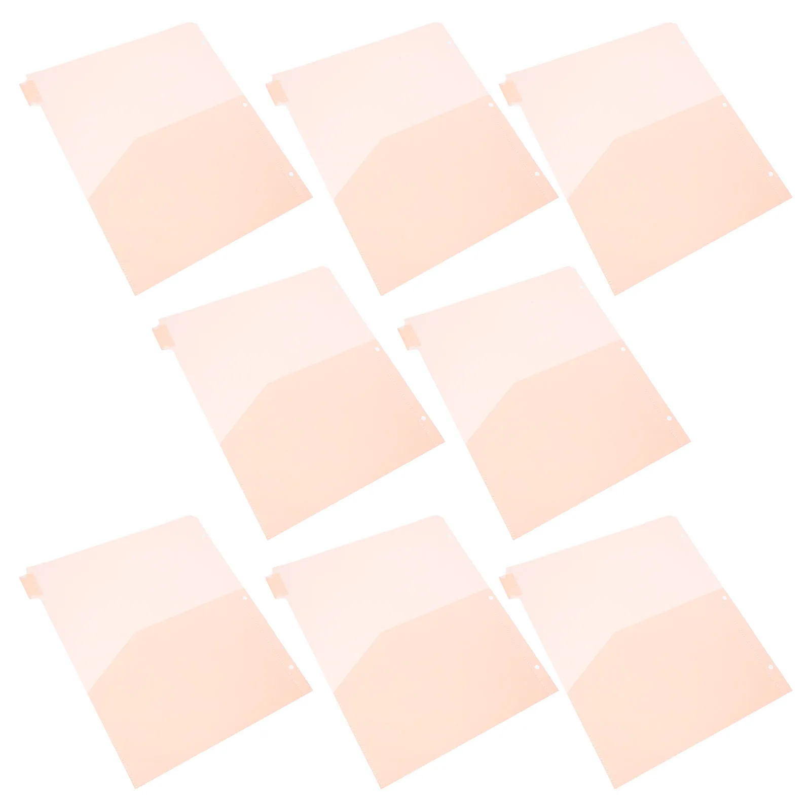 

8pcs Pre-Punched Three Ring Binder Dividers Pockets Tabs Insert Organizer For Office School File Storage Plastic Folder Divider
