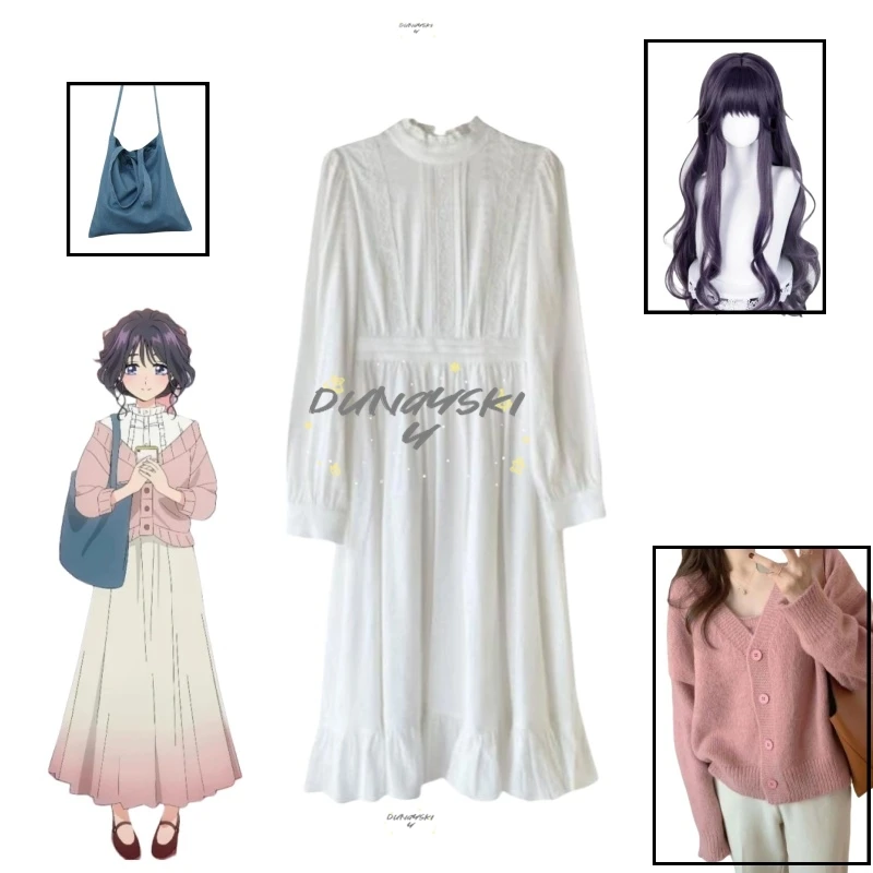 Waguri Kaoruko Cosplay la fleur parfumée fleurs avec dignité rose Costume perruque uniforme Anime Halloween carnaval Costumes décontractés