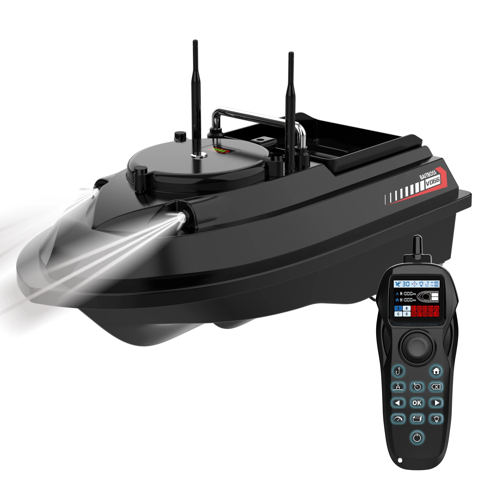 1000M GPS RC Bait Boat Brushless Power Dual Antenna Design Multi-function Lighting Carp Fishing Baiting Vessel Tackle Gear
