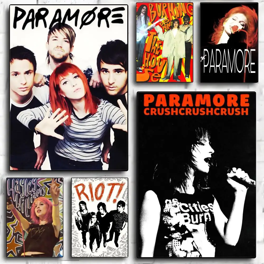 Póster de la banda P-Paramore, adhesivo artístico de papel PP moderno para pared, decoración minimalista para cafetería, oficina, Bar, decoración de pared del hogar, regalo