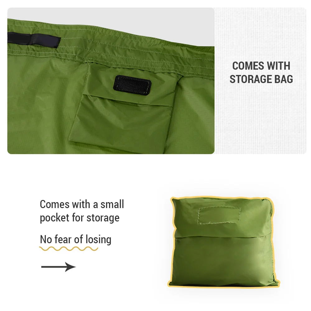 Rain Skirt for Backpacking Hiking Lightweight and Portable with a Storage Bag Use As Picnic Blanket Foldable