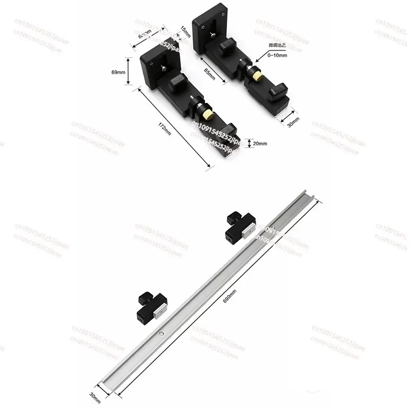 Woodworking Aluminium Profile Fence with Sliding Brackets Tools for Wood Work Router Table Saw Table DIY Woodworking Workbenches