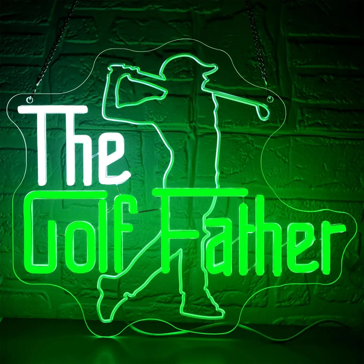 

"The Golf Father" Neon Sign Art Wall Light USB LED Neon Light for Sports Themed Bar Club Training Room Gym Bedroom Decoration