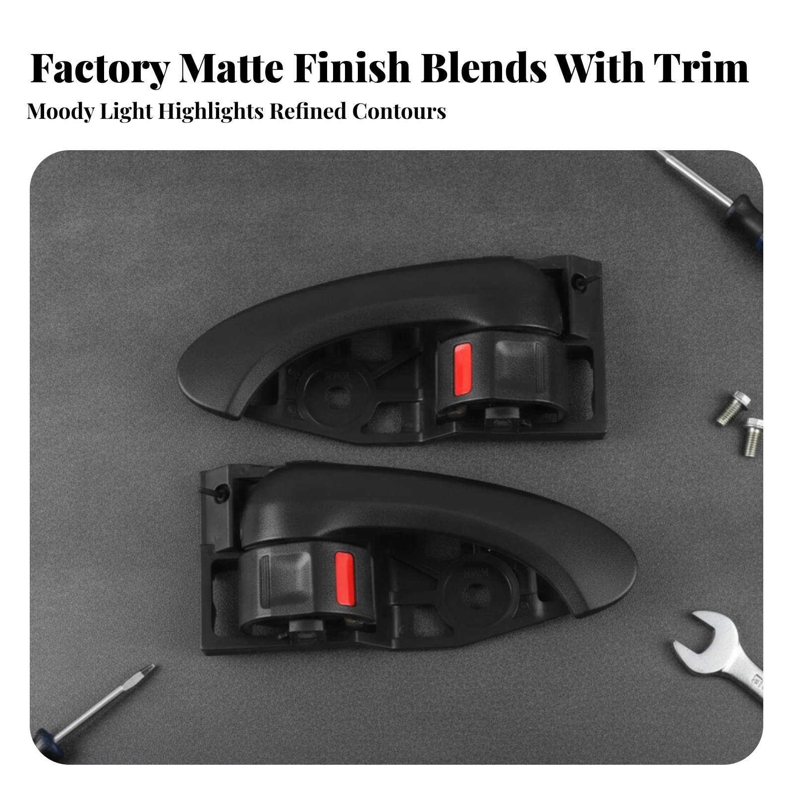 Interior Door Handle Assembly Long-Lasting ABS Inner Door Handle Hardware Easy to Install Decorative for Car Owners