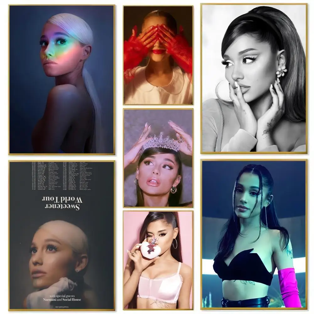 Singer A-Ariana Pop G-Grande Poster Paper Print Home Living Room Bedroom Entrance Bar Cafe Art Painting Decoration