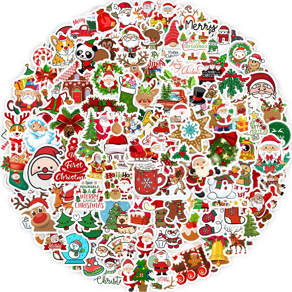 50/100 個漫画クリスマス非重複落書きステッカーノートブック荷物電話ケース DIY スクーター防水ステッカー