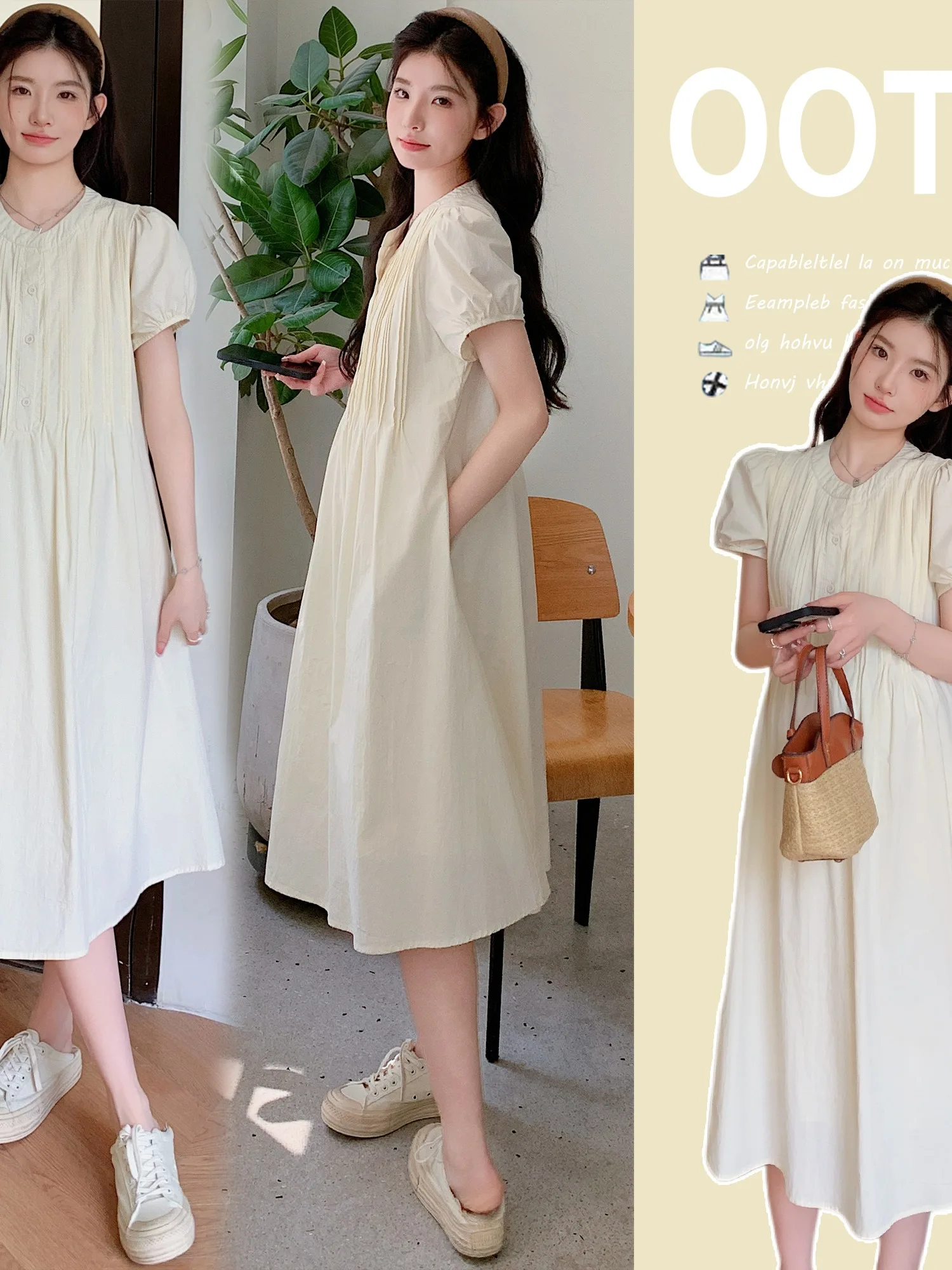 ファッショナブルなマタニティ授乳ドレス痩身サマースカート大きいサイズ妊婦服長袖ミディドレス簡単に着用できます