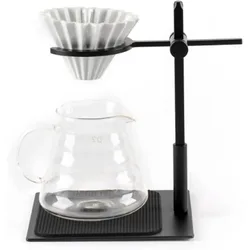 AUNMAS Adjustable Aluminum Alloy Pour Over Coffee Stand Dripper Station, Easy To Operate, Portable for Home and Office Use