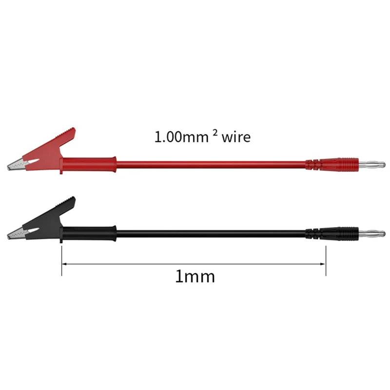 AT29-Banana Plug Current Test Wire Alligator Clip Copper Test Cable For Multimeter Test 1 Meter
