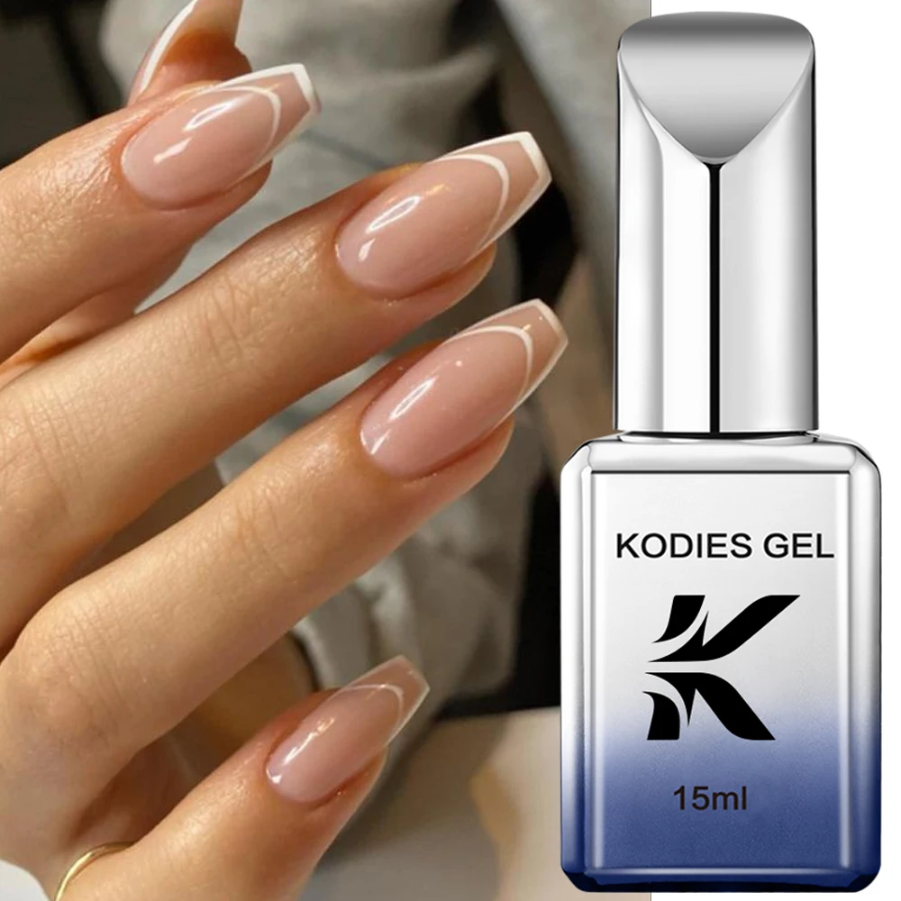 KODIES GEL Ice Jelly Gel Nail Polish 15ML Semi Permanent UV Jade Pink Translucent Gel Varnish Transparent Manicure Nails Enamels