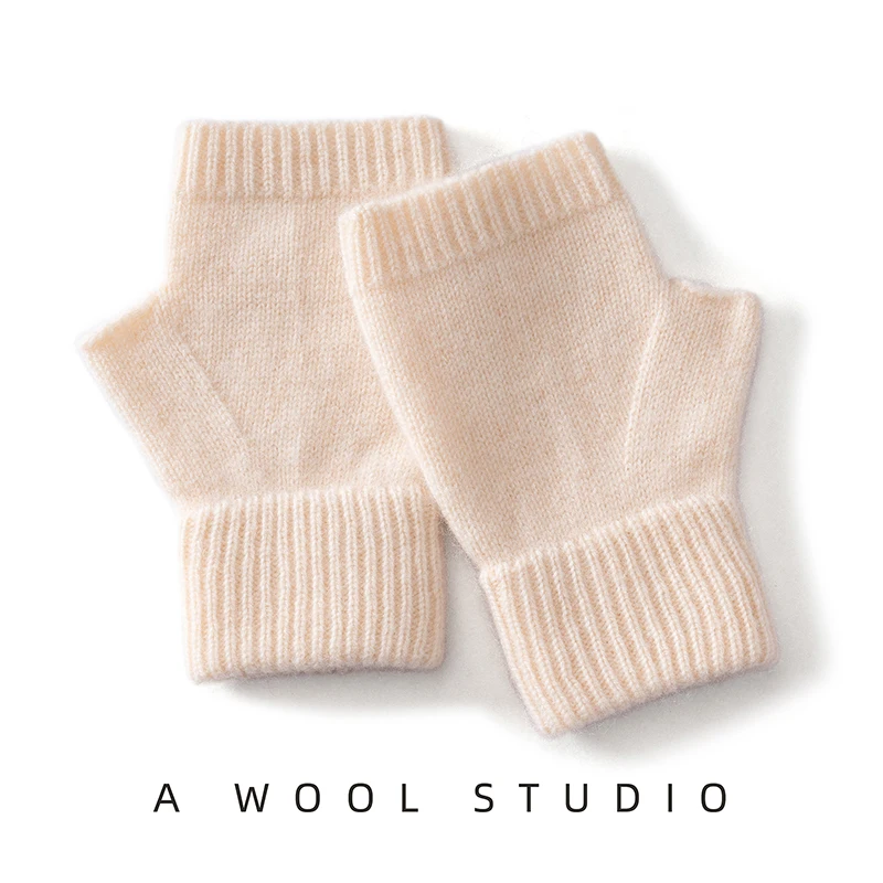 2025 Women's 100% Merino Wool Fingerless Thermal Mitts