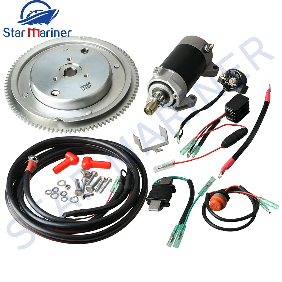 Electric Start Kit For YAMAHA Outboard Motor E60H 2 Stroke 60HP Model 6K5 Boat Engine Accessories Replaces