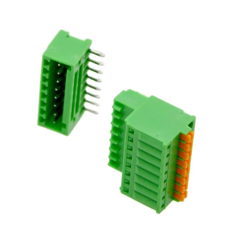 10 Set New Spring Terminal Connector KF2EDGKD-2.5mm Spacing Plug-in Terminal Environmental Protection Material Wholesale