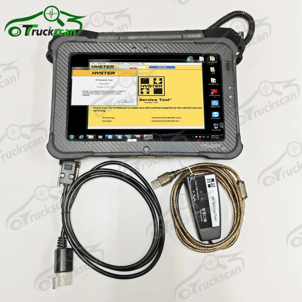 For Yale hyster PC Service Tools YH 4.99 forklift auto truck diagnosis scanner tool+Xplore Tablet CAN USB Interface