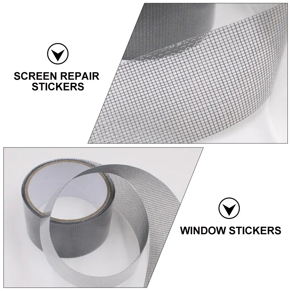 1 قطعة شاشة نافذة سوداء إصلاح الغراء ذاتية اللصق ملصق الشاشة لباب شبكة إصلاح ثقوب الشقوق الحشرات برهان استخدام المكتب المنزلي