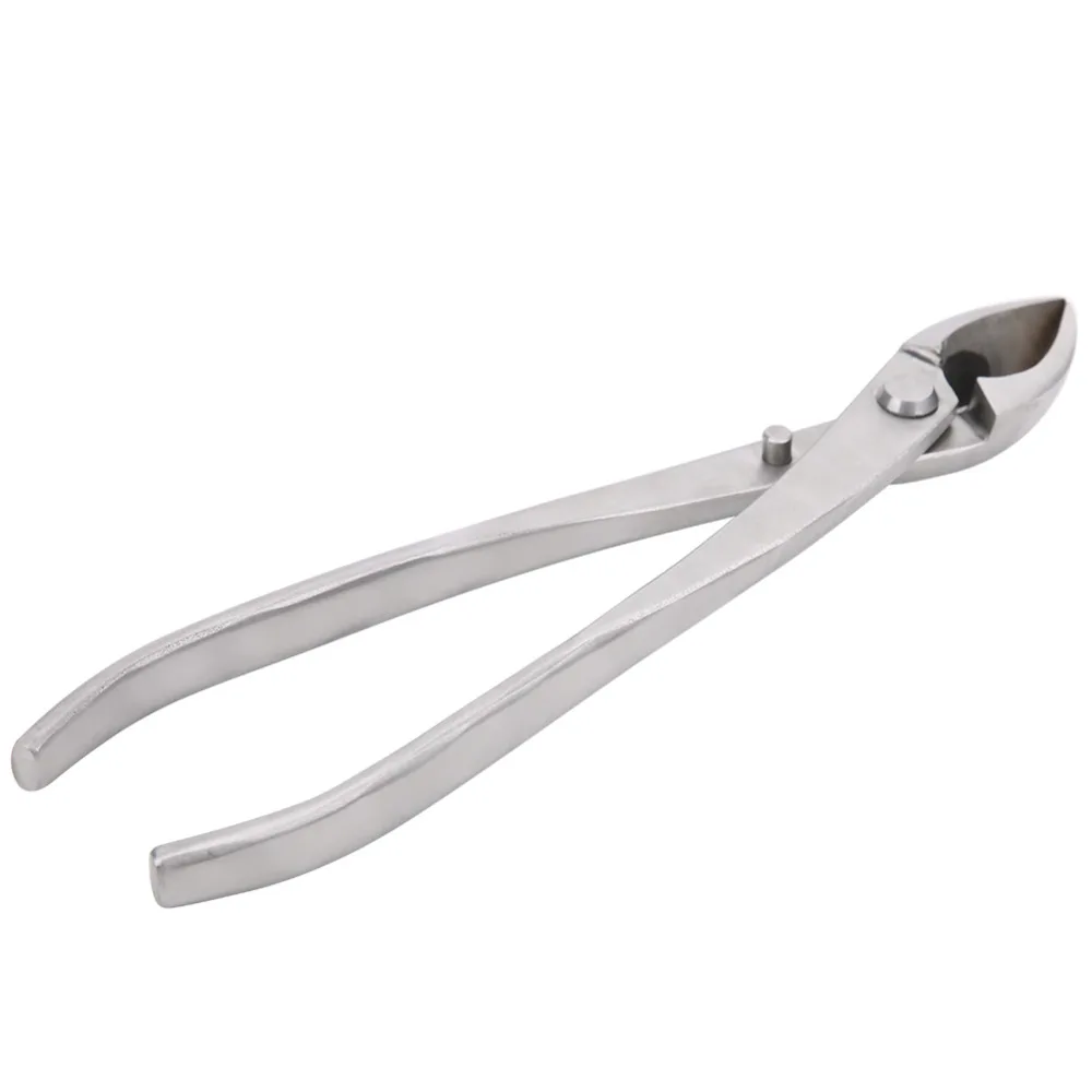 Professional Stainless Steel Branch Cutter Ergonomic Handle Round Edge Bonsai Scissors Diagonal Blade Siliver Pruning Shears