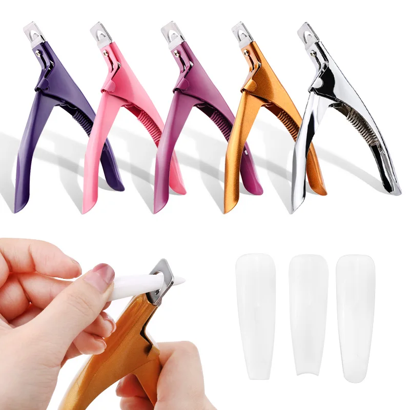 1PC Nail Art Clipper Special Type U Word Acrylic Gel French False Nail Tips Cutter Clipper Edge Cutters Manicure Stainless Steel