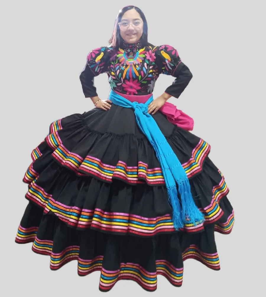 Tema mexicano Vestidos negros De 15 Quinceañera Mariachi Charro bordado Xv dulce 16 vestido 2025 Jalisco cumpleaños personalizado