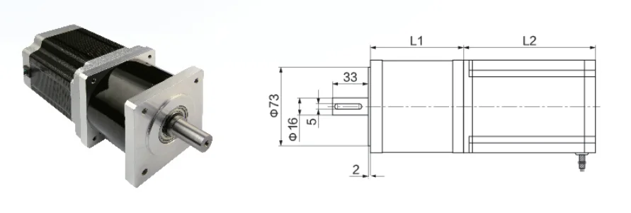 Nema 34 Stepper Motor Flange 86*86mm Holding Torque 12nm With Planetary Gearbox 5/10/20