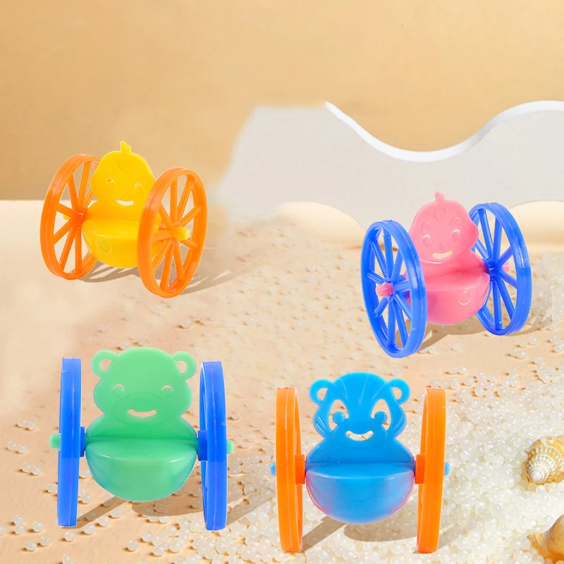 10Pcs/bag Cartoon Cute Mini Rocking Car Tumbler Puzzle Fun Toys Desktop Traditional Leisure Nostalgic Children Toys Gadgets Gift