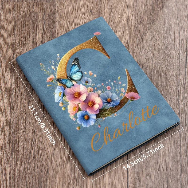 Custom Name A5 Notebook with Personalized Text - Soft Faux Leather Diary, , Ideal for Gifts, Meetings, and Workspaces