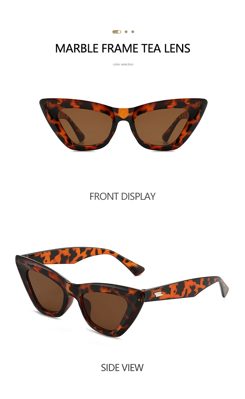 Neue Damen-Sonnenbrille mit Katzenohrenrahmen, prahlen Sie einen Vintage- und eleganten Stil. Die Katzenohr-Silhouette hilft, die Gesichtskonturen zu flachen 5262 – Detail 16