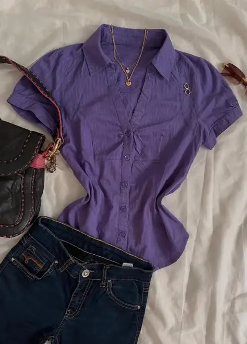 Y2K Hot Girl Koszulka z krótkim rękawem i guzikami Mała koszula Odzież damska 2025 Jesień i zima