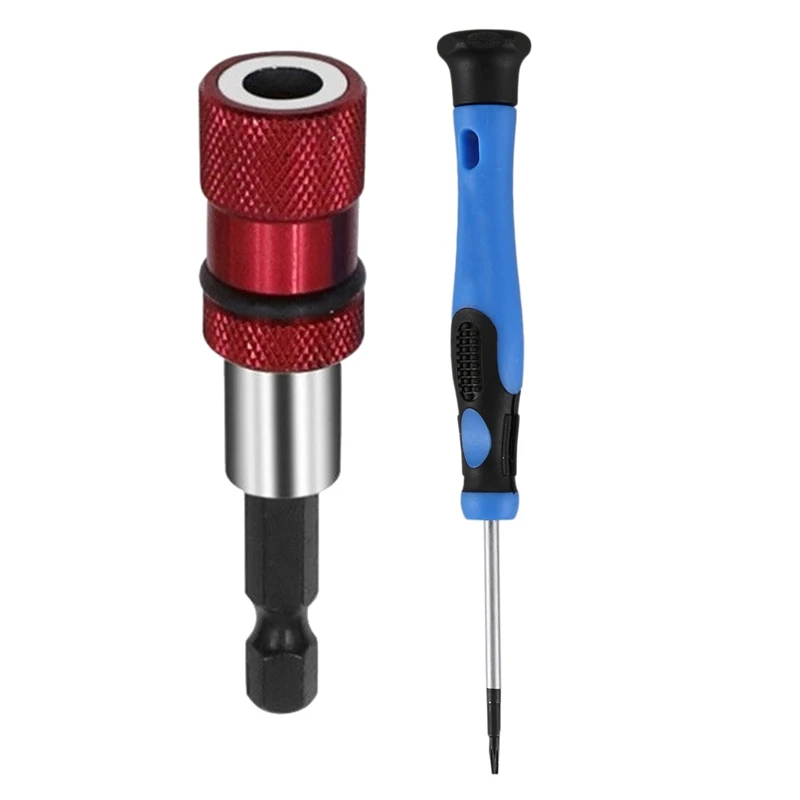 Antislip Handle Magnet Tip Security Torx Screwdriver With 1/4 Hex Shank Electric Drill Magnetic Screwdriver Bit Holder