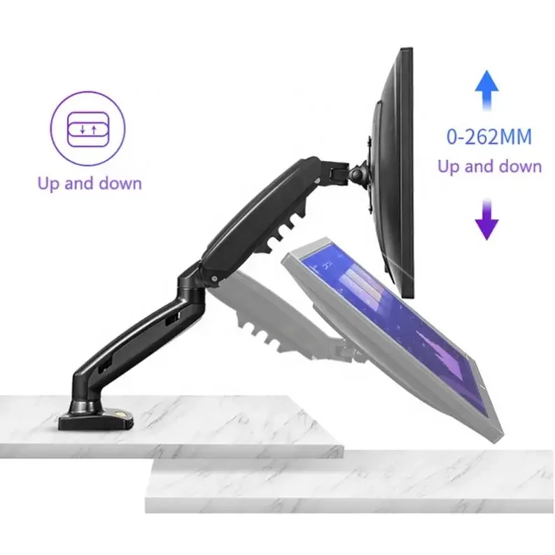 Full Dynamic Desktop Mounting Bracket Flat Arm Double Spring LCD Bracket Arm Desktop Mounting Bracket for 17-30 inches