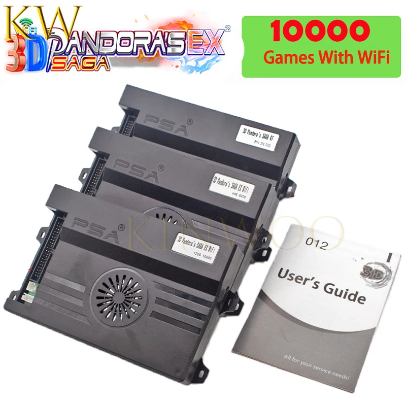 New 3D Pandora Saga EX Box 14 Wifi 64G 10000 IN 1 Family Version with S812 CPU Download Arcade HDMI PCB Video Converter game
