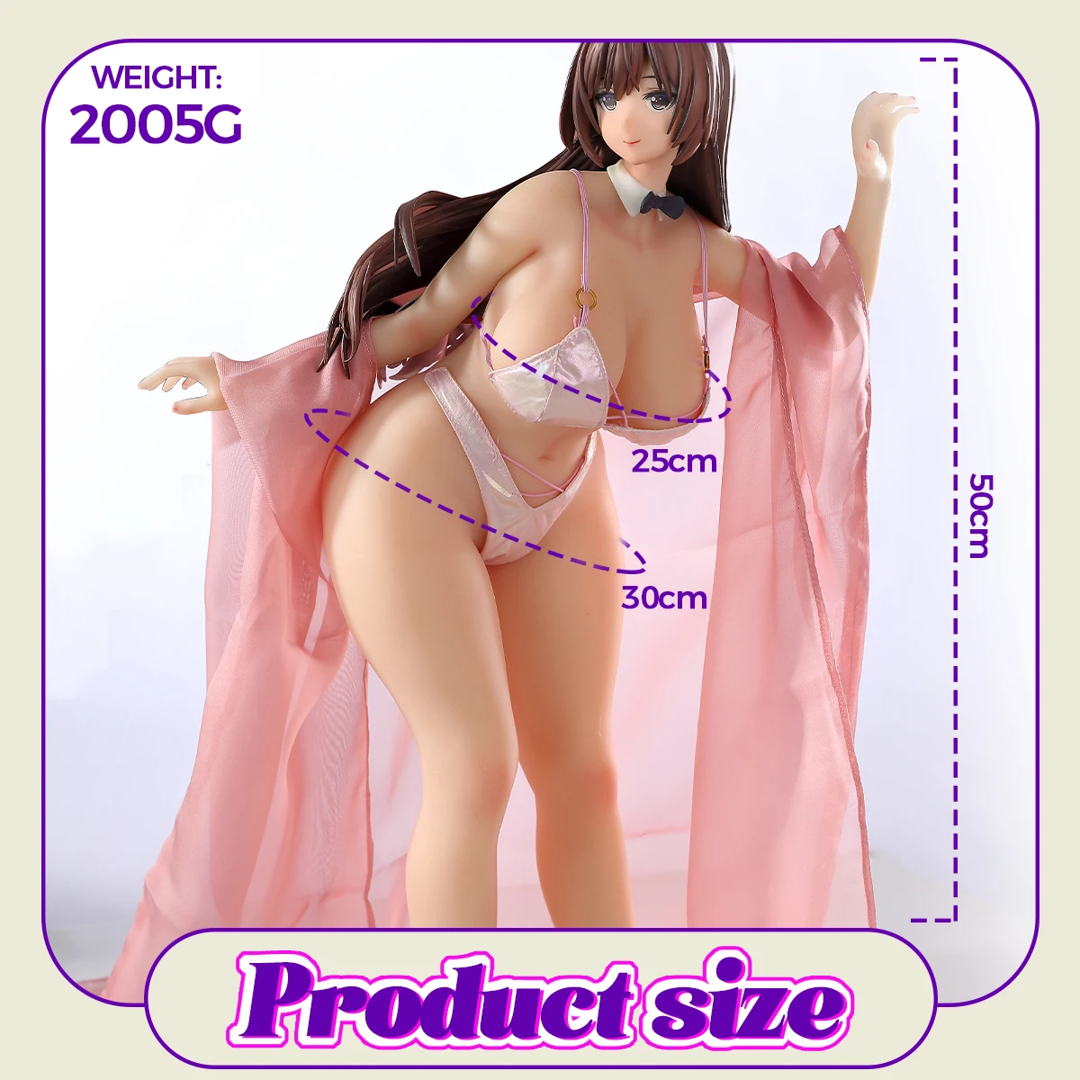 HESEKS Realistic Anime Girl Figure Insertable Silicone Masturbation Collectible Model Vagina Pussy Adult Sex Doll Toys For Men