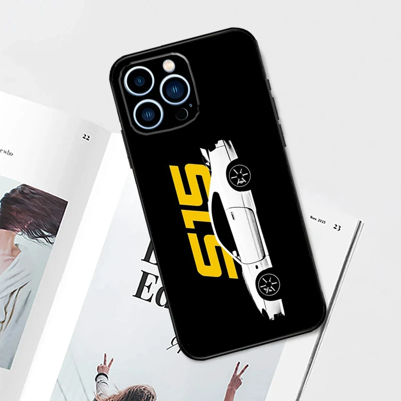 Silvia S15 JDM Tuner Cars Phone Case For iPhone 15 16 14 13 12 11 Pro Max Plus Mini X XR XS Max 7 8 Soft TPU Cover