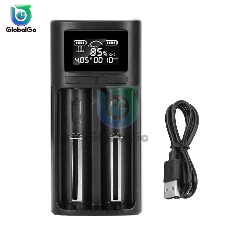 Battery Smart Charger USB LCD Digital Display Lithium NiMH Battery Charger For 18650 18350 18500 16340 21700 20700B 20700 14500