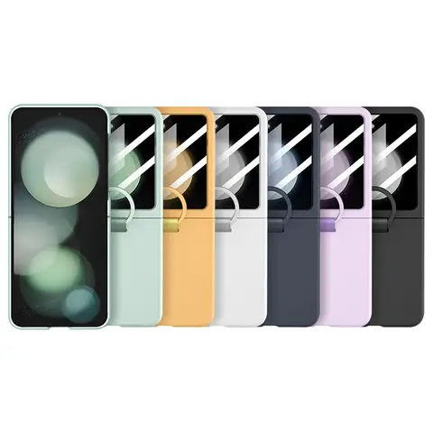 2025 Custodia in vetro con sensazione di pelle calda per Samsung Galaxy Z Flip 7 FE 6 5 5G Fold Business Fashion Cover Anti-bussare Custodie per Flip5 Flip6