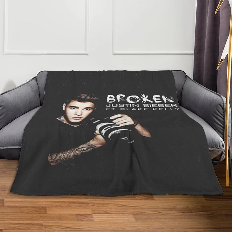 Warm Winter Blanket A-Justin Biebers Microfiber Bedding Fluffy Soft Blankets Decorative Sofa Blanket Knee Bed Fleece Camping Nap