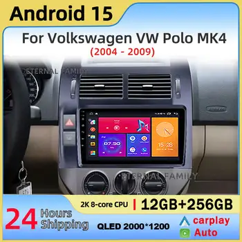 Autorádio s Androidem pro Volkswagen VW Polo MK4 6Q 9N 9N3 2004-2009, multimediální video navigace, GPS, Carplay 4G WiFi, 2din 8 nejlepší prodej Rádio VW Polo 9N 9N3 - №1