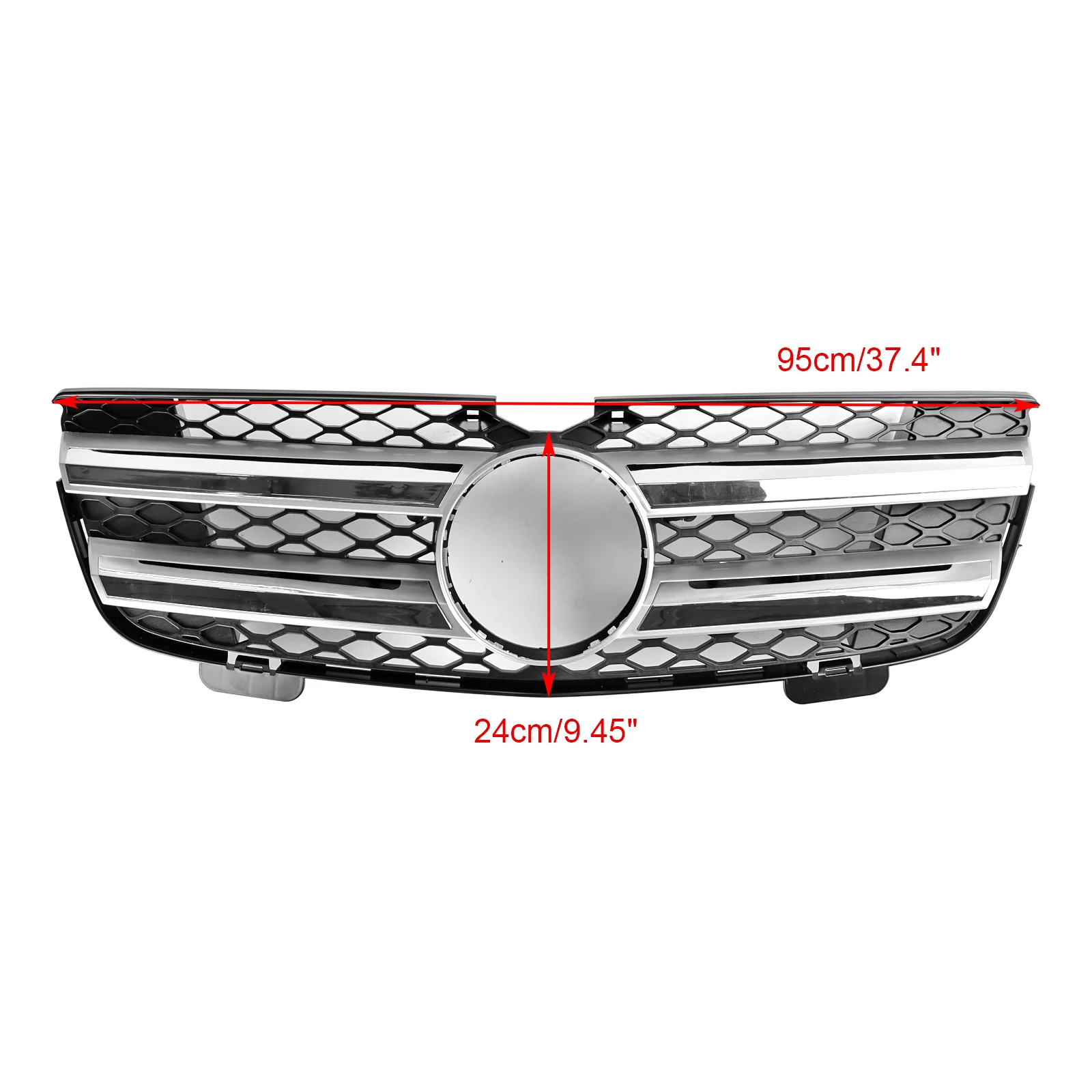 Artudatech กันชนหน้ากระจังหน้า Fit สําหรับ Mercedes Benz GL-Class X164 2007-2009 Chrome